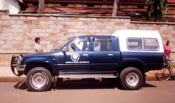 The new vehicle for Kisumu Hospice, donated by HCK